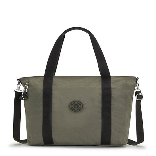 Kipling Asseni Tote Bags Green Moss | CA 1462KO